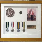 Death penny & 4 medals