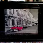 Spot colour framed and mounted